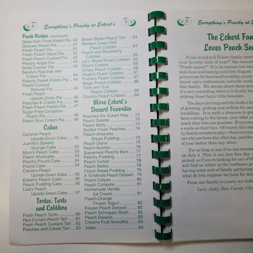 Everything s Peachy at Eckerts A Peach of a Cookbook Eckert Family Belleville IL